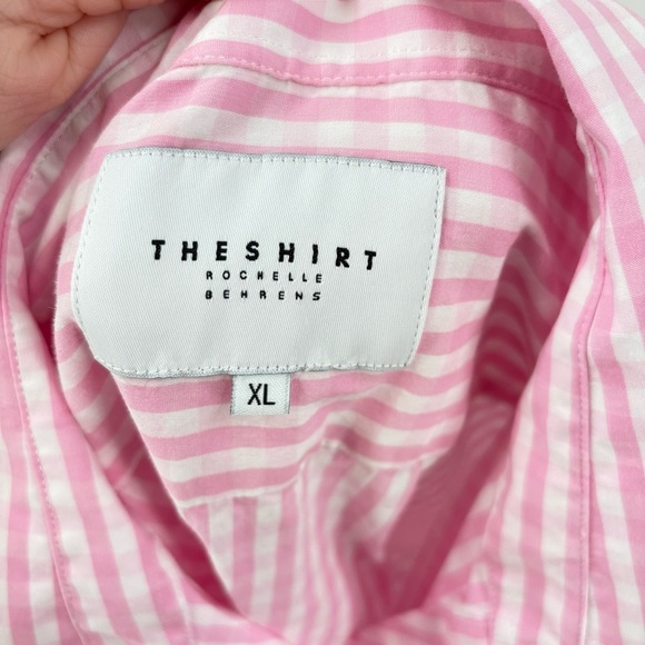 The Shirt by Rochelle Behrens Pink Gingham Button Down XL - Picture 7 of 7